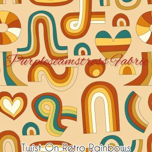 Twist On Retro Rainbow - Fabric