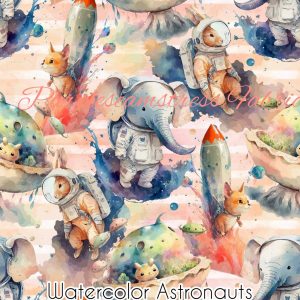 Watercolor Astronauts - Fabric