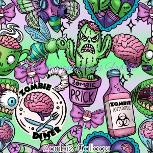 Zombie Collage - Fabric