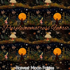 Faux Harvest Moon Fairies - Fabric