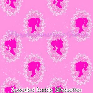 Speckled Barbie Silhouette - Fabric