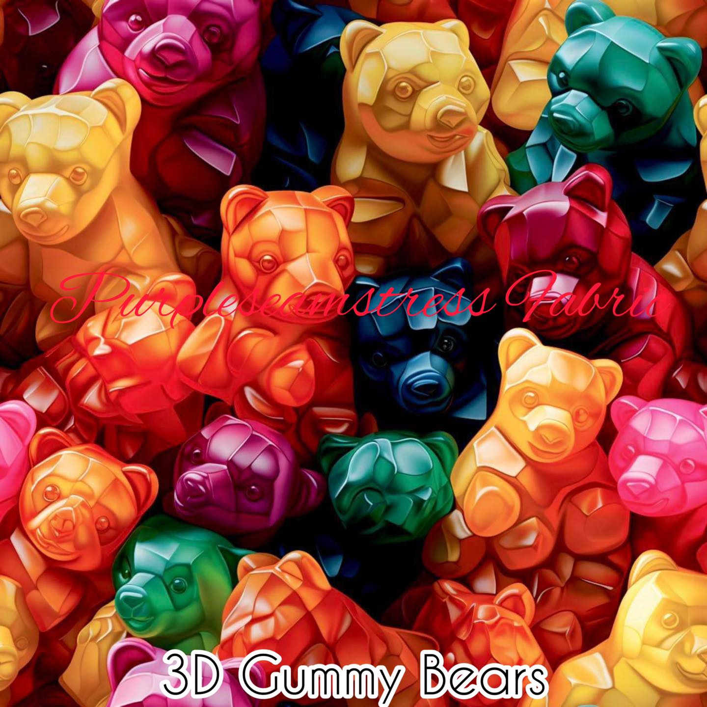 3D Gummy Bears Cotton Lycra – Purpleseamstress Fabric