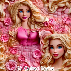 Faux 3D Quilted Barbie - Fabric