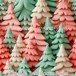 Christmas Tree Cookie Forest - Fabric