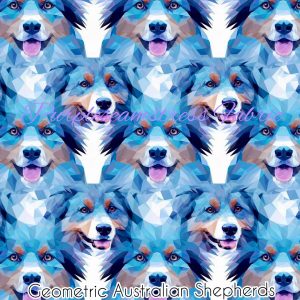 Geometric Australian Sheperds - Fabric