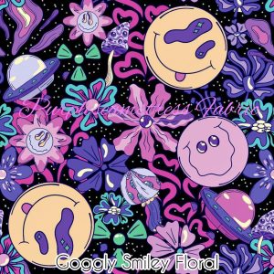 Goggly Smiley Floral - Fabric