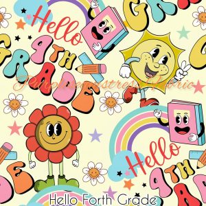 Hello 4th Grade - Fabric