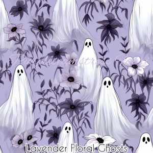 Lavender Floral Ghosts - Fabric