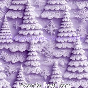 Lavender Frost Trees - Fabric