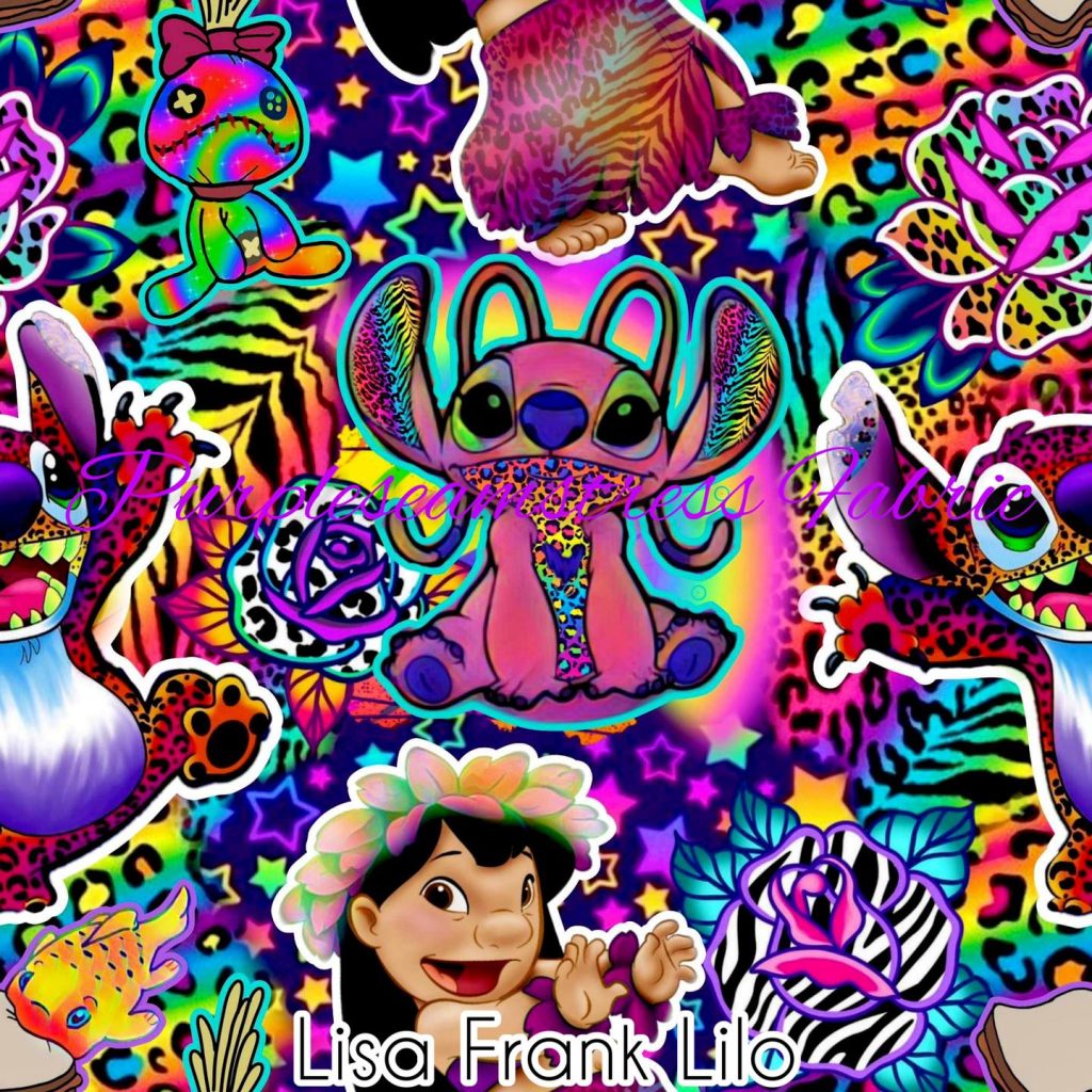 Lisa Frank Lilo Cotton Lycra – Purpleseamstress Fabric