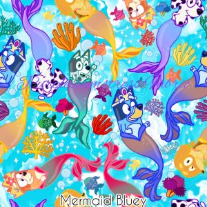 Mermaid Bluey - Fabric