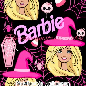 Pink Barbie Halloween - Fabric