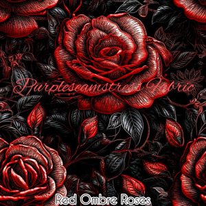 Red Ombre Roses - Fabric