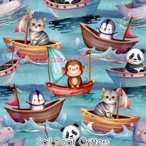 Sail Boat Critters - Fabric
