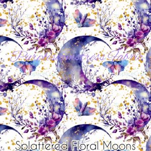 Splattered Floral Moons - Fabric