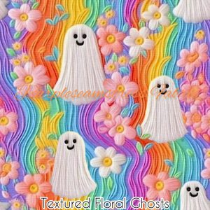 Faux Textured Floral Ghosts - Fabric