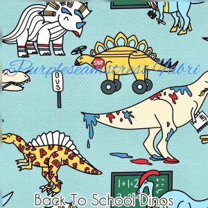 Back To School Dinos - Fabric