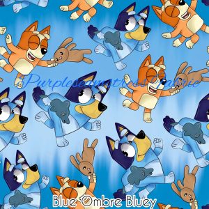 Blue Ombre Bluey - Fabric