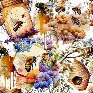 Honey Splatter Floral - Fabric