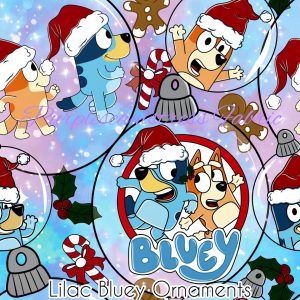 Lilac Bluey Ornaments - Fabric