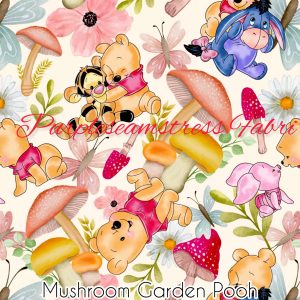 Mushroom Garden Pooh - Fabric