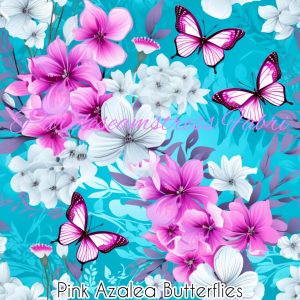 Pink Azalea Butterflies - Fabric