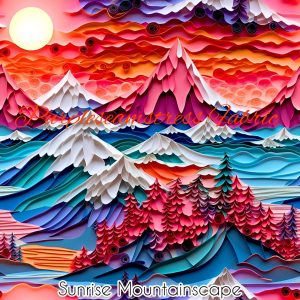Sunrise Mountainscape - Fabric