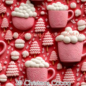 3D Christmas Cocoa - Fabric