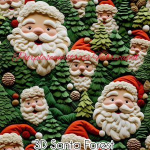 3D Santa Forest - Fabric