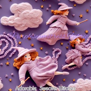 Faux Adorable Sweater Witches - Fabric