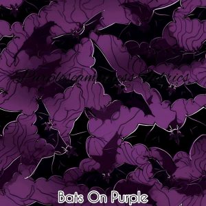 Bats on Purple - Fabric