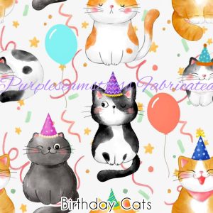 Birthday Cats - Fabric