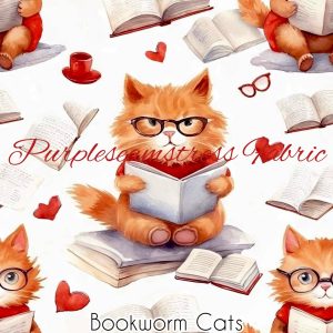 Bookworm Cats - Fabric