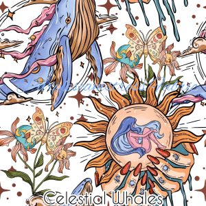 Celestial Whales - Fabric