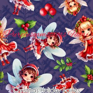 Christmas Holiday Fairies - Fabric