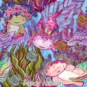 Fancy Axolotls - Fabric