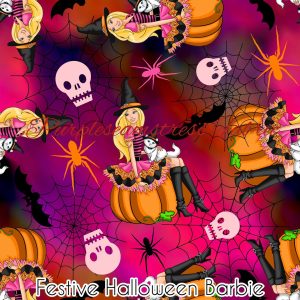 Festive Halloween Barbie - Fabric
