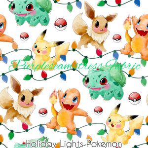 Holiday Lights Pokemon - Fabric