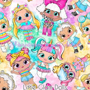 Little Glam Dolls  wide - Fabric