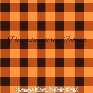 Orange/Black Buffalo Plaid