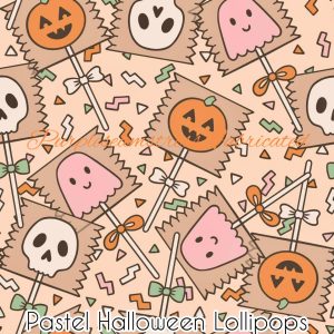 Pastel Halloween Lollipops - Fabric