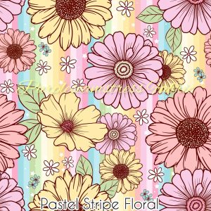 Pastel Striped Floral - Fabric