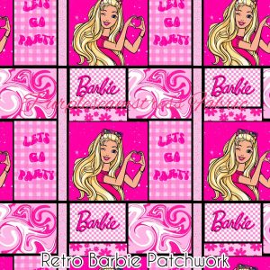 Retro Barbie Patchwork - Fabric