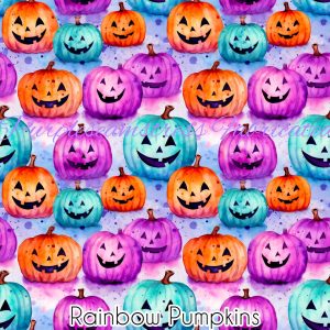 Rainbow Pumpkins - Fabric