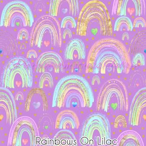 Rainbows on Lilac - Fabric