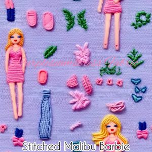 Faux Stitched Malibu Barbie - Fabric