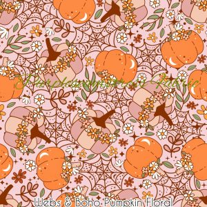 Webs & Boho Pumpkin Floral - Fabric