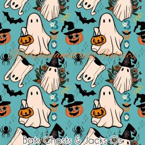 Bats Ghosts & Jack O's - Fabric