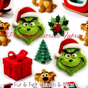 Fur & Felt Grinch & Max - Fabric