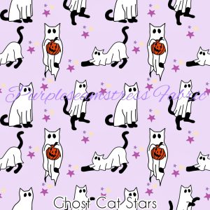 Ghost Cat Stars - Fabric